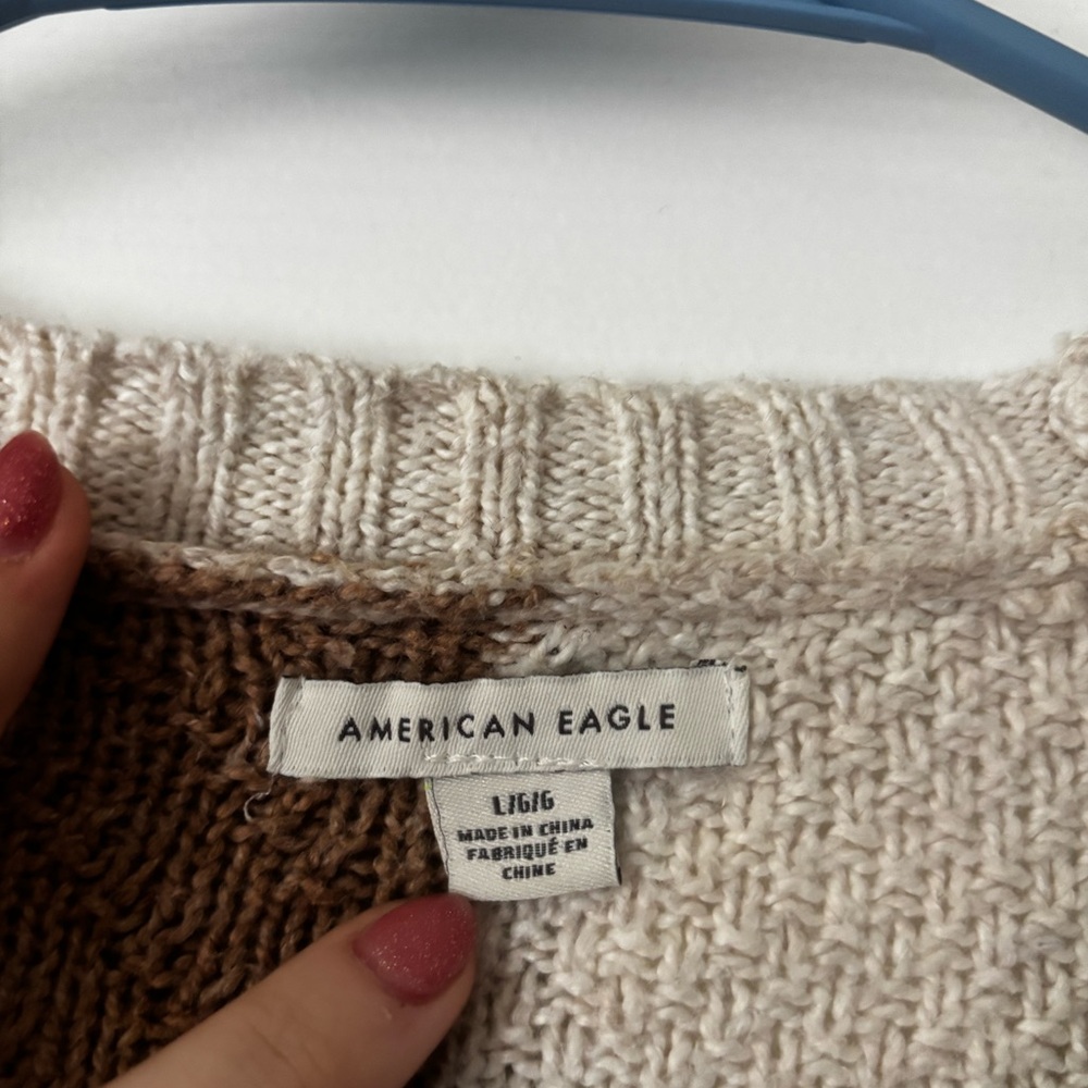 Patchwork American Eagle Cardigan Size Large - image 4
